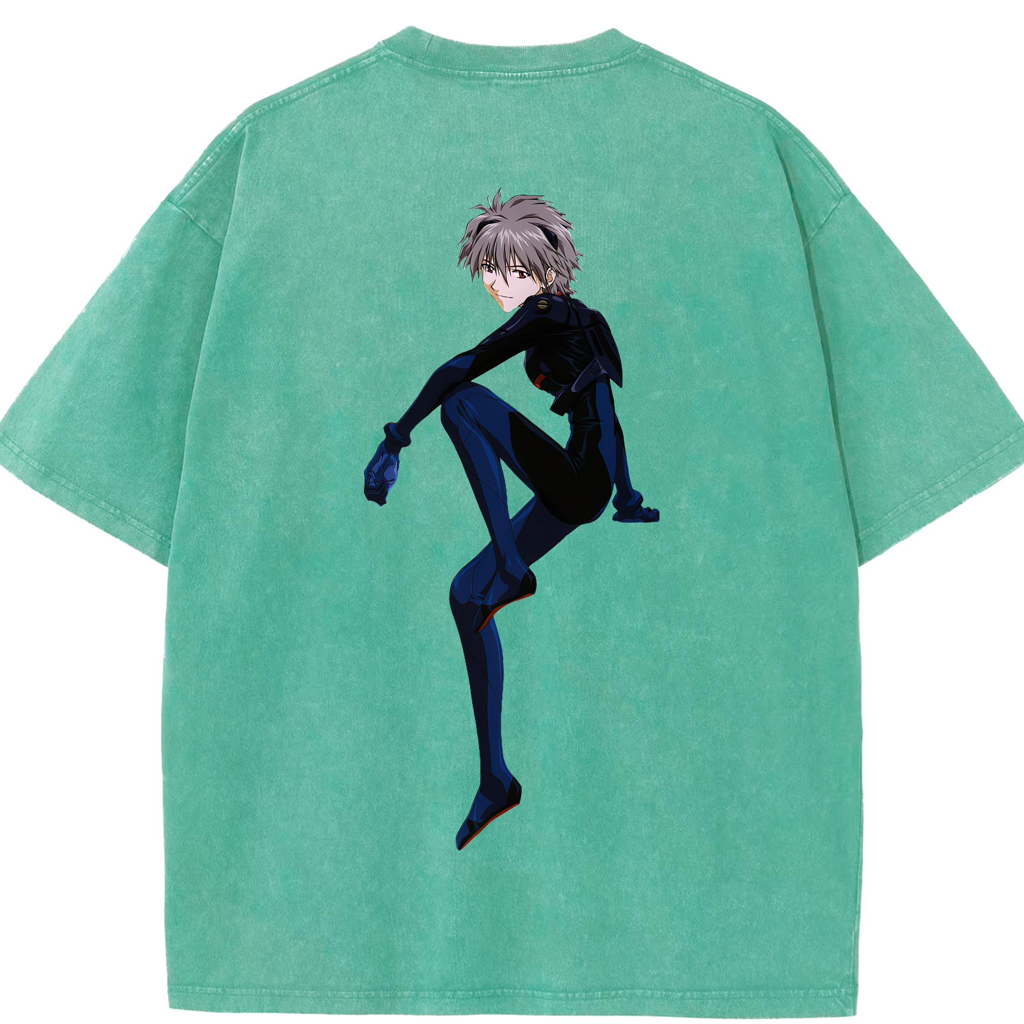 （画像用） EVA 新世紀エヴァンゲリオン 綿100% ヴィンテージ風 半袖Tシャツ（背面プリント）